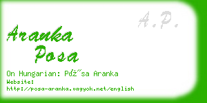 aranka posa business card